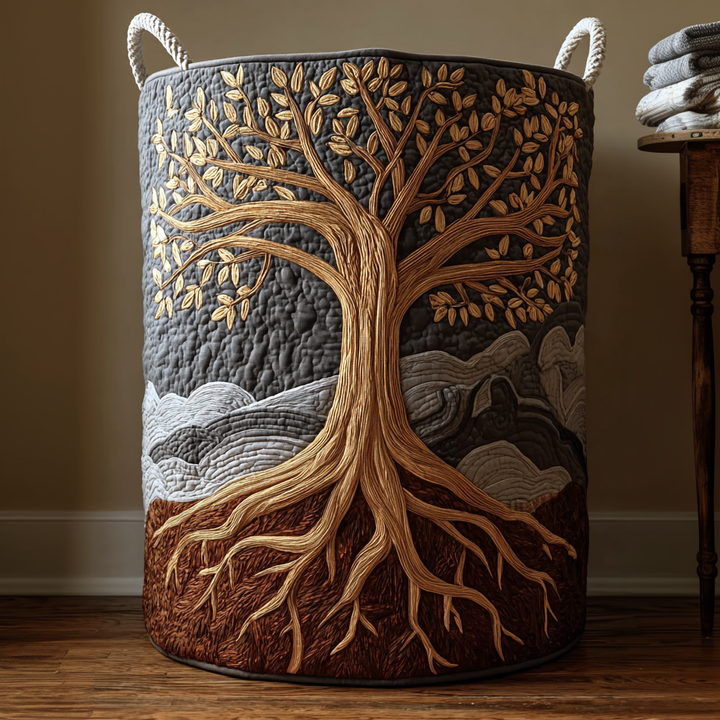 Árbol de la vida | Canasta de lavandería hecha a mano