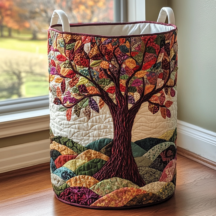 Árbol de la vida | Canasta de lavandería hecha a mano