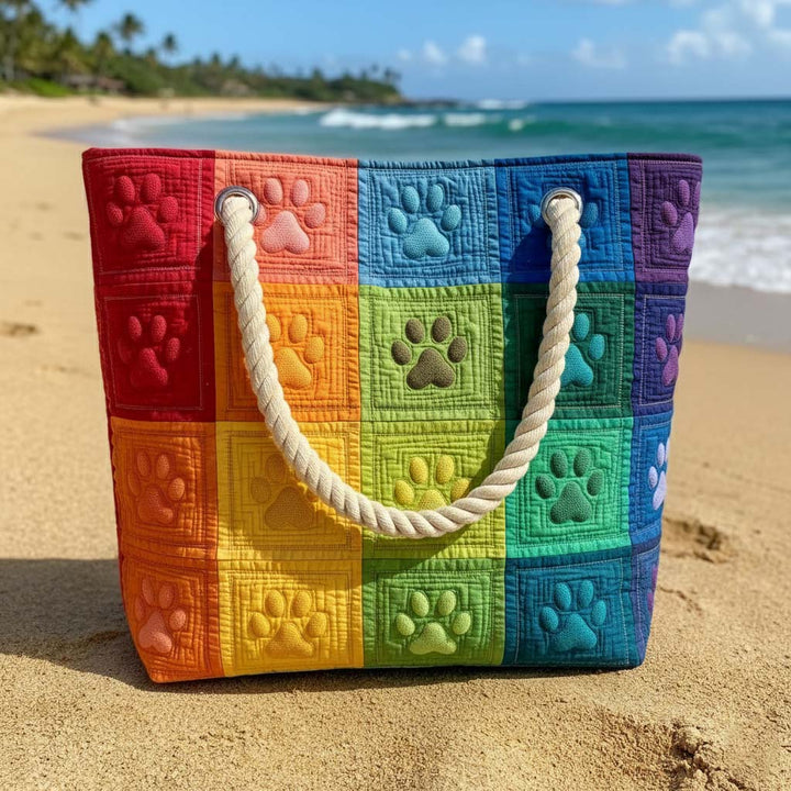 Bolso de Playa Hecho a Mano | Diseño de Huellas