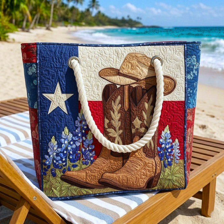 Bolsa de playa hecha a mano con orgullo de Texas