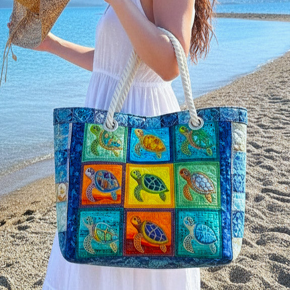 Bolsa de playa hecha a mano | Tortuga Tranquila