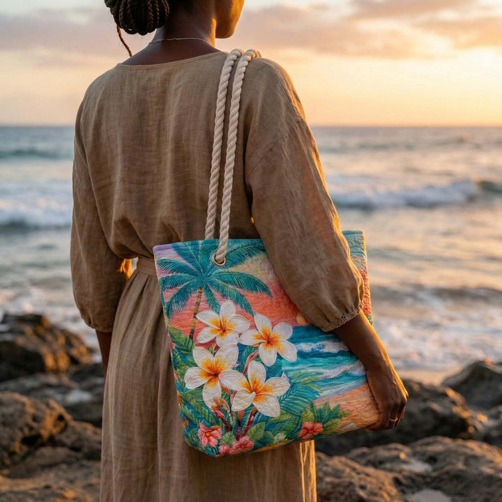 Bolsa de playa hecha a mano | Espíritu tropical