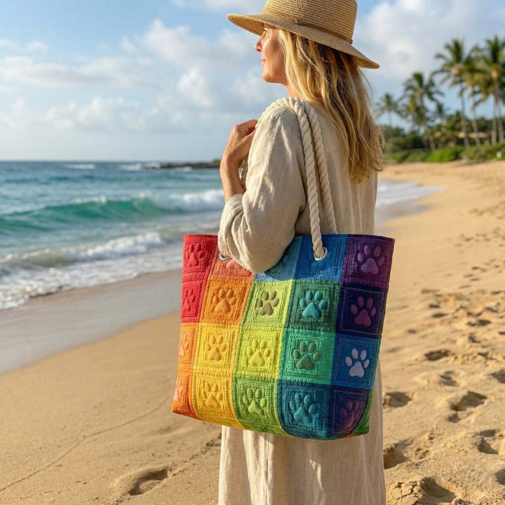 Bolso de Playa Hecho a Mano | Diseño de Huellas