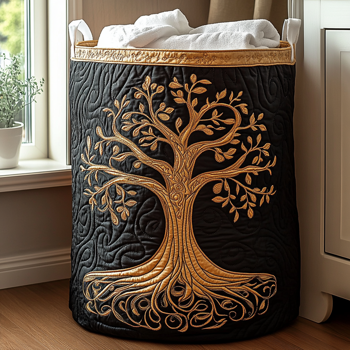 Árbol de la vida | Canasta de lavandería hecha a mano