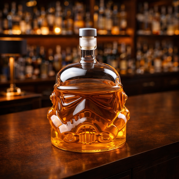 Juego de copas y vasos de whisky elegantes
