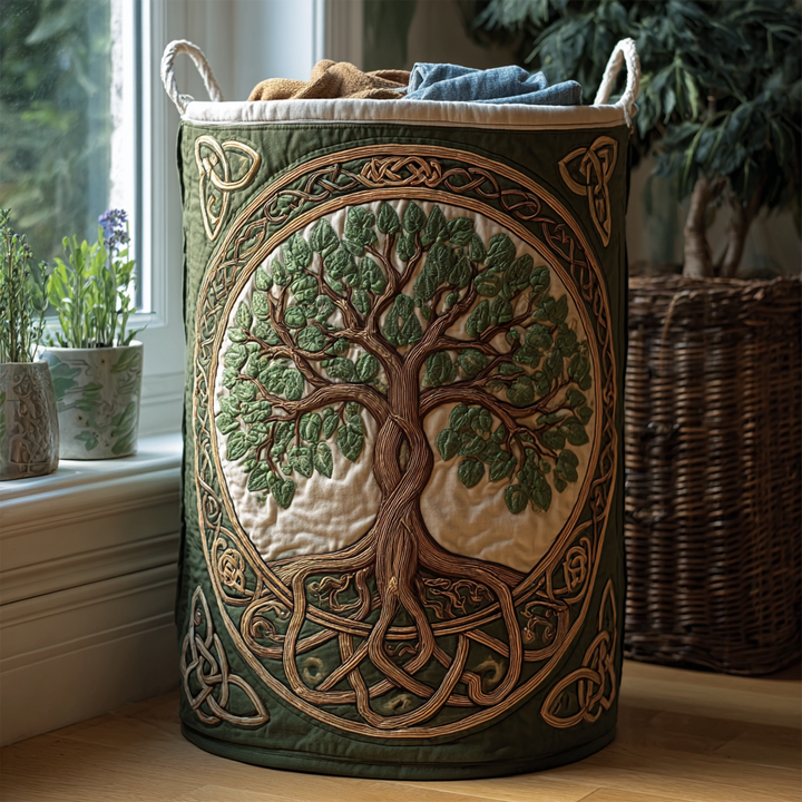 Árbol de la vida | Canasta de lavandería hecha a mano