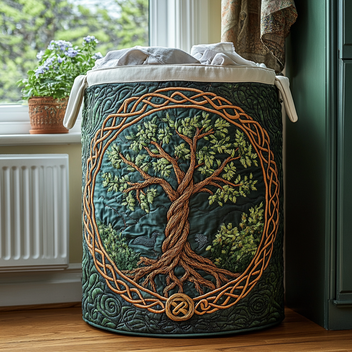 Árbol de la vida | Canasta de lavandería hecha a mano