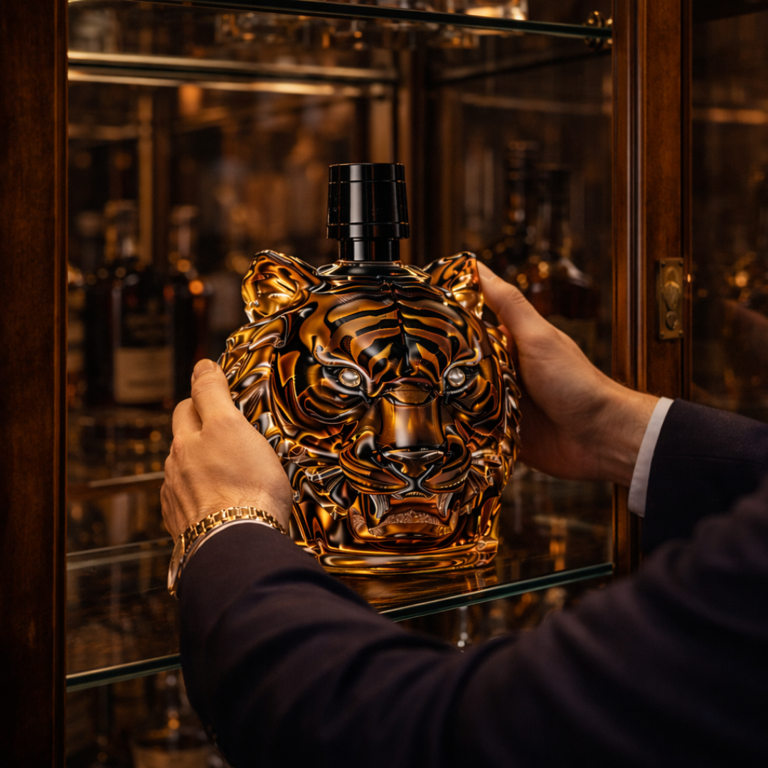Botella de whisky Edición Tigre