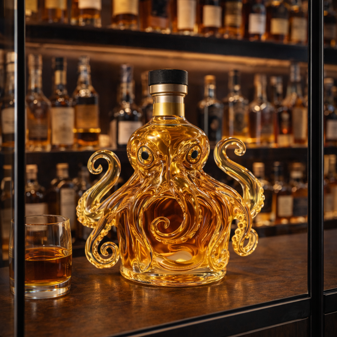 "Botella de Whisky Edición Pulpo" se ha cambiado a "Botella de Whisky Edición Pulpo".