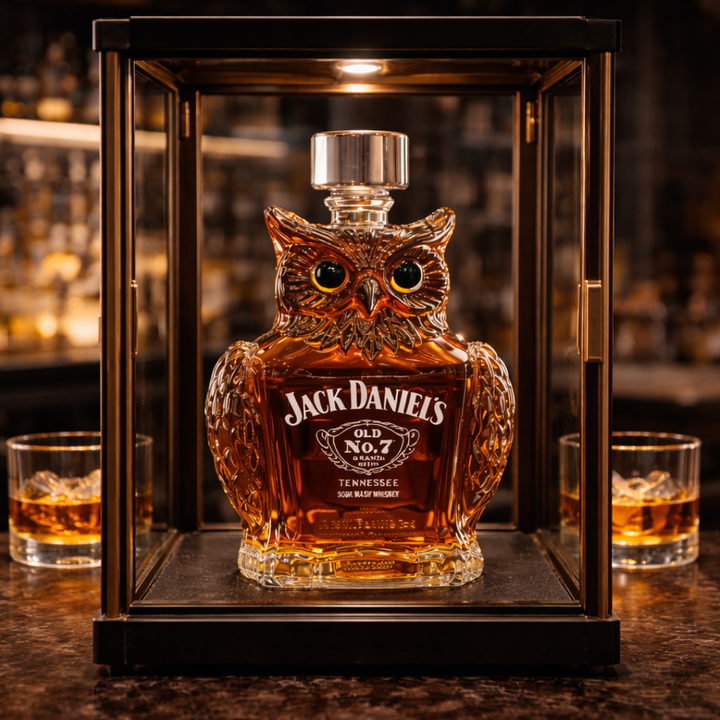 Botella de Whisky con Diseño de Búho