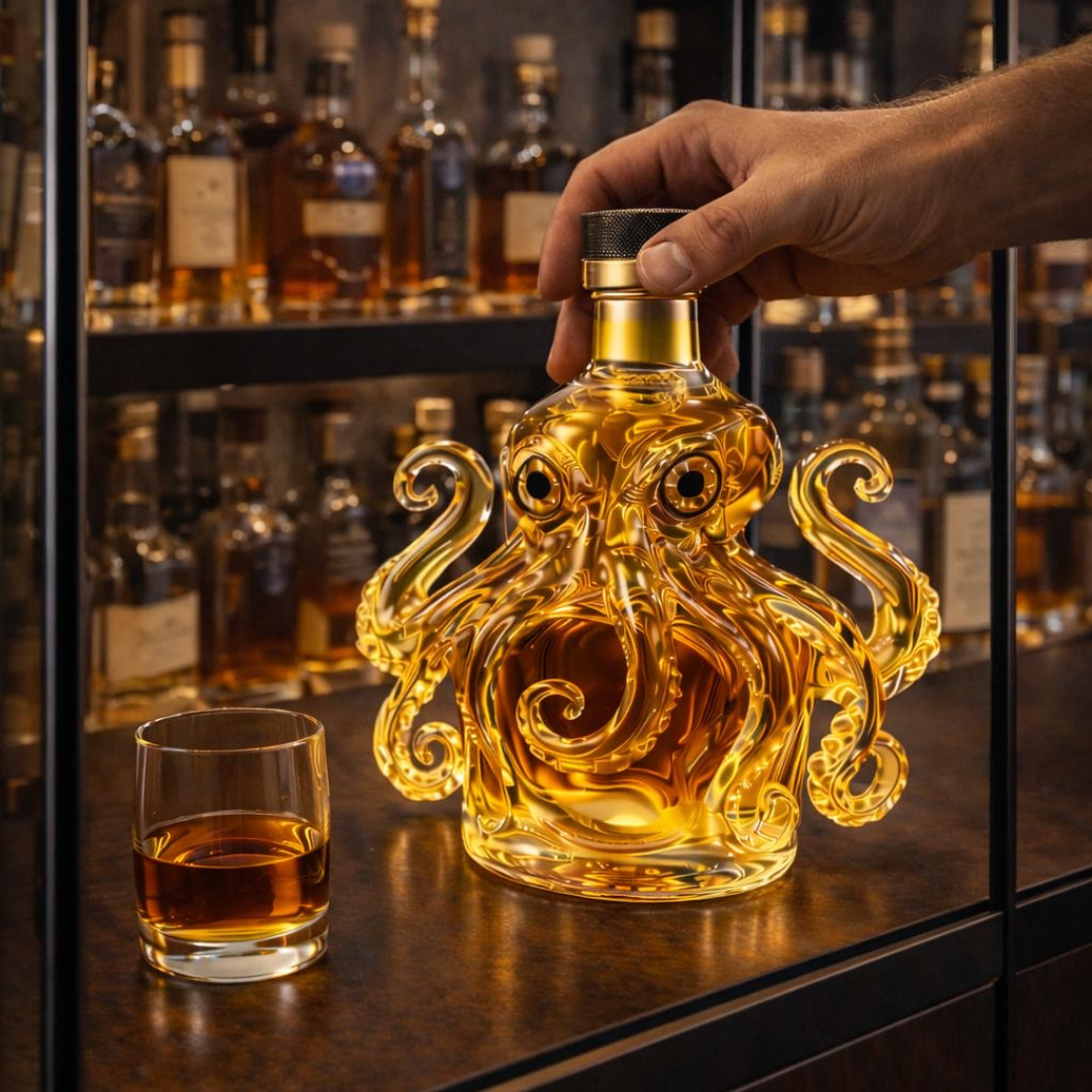 "Botella de Whisky Edición Pulpo" se ha cambiado a "Botella de Whisky Edición Pulpo".