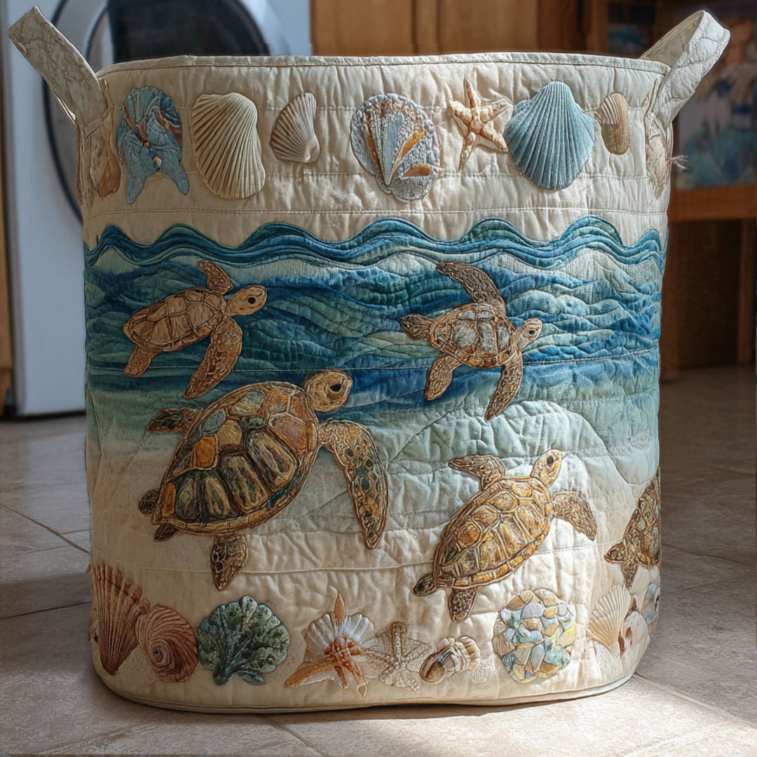 Cesta de lavandería en forma de tortuga | Cesta hecha a mano