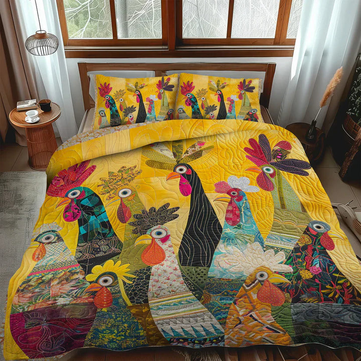 Juego de cama de 3 piezas con acolchado - Morning Roaster