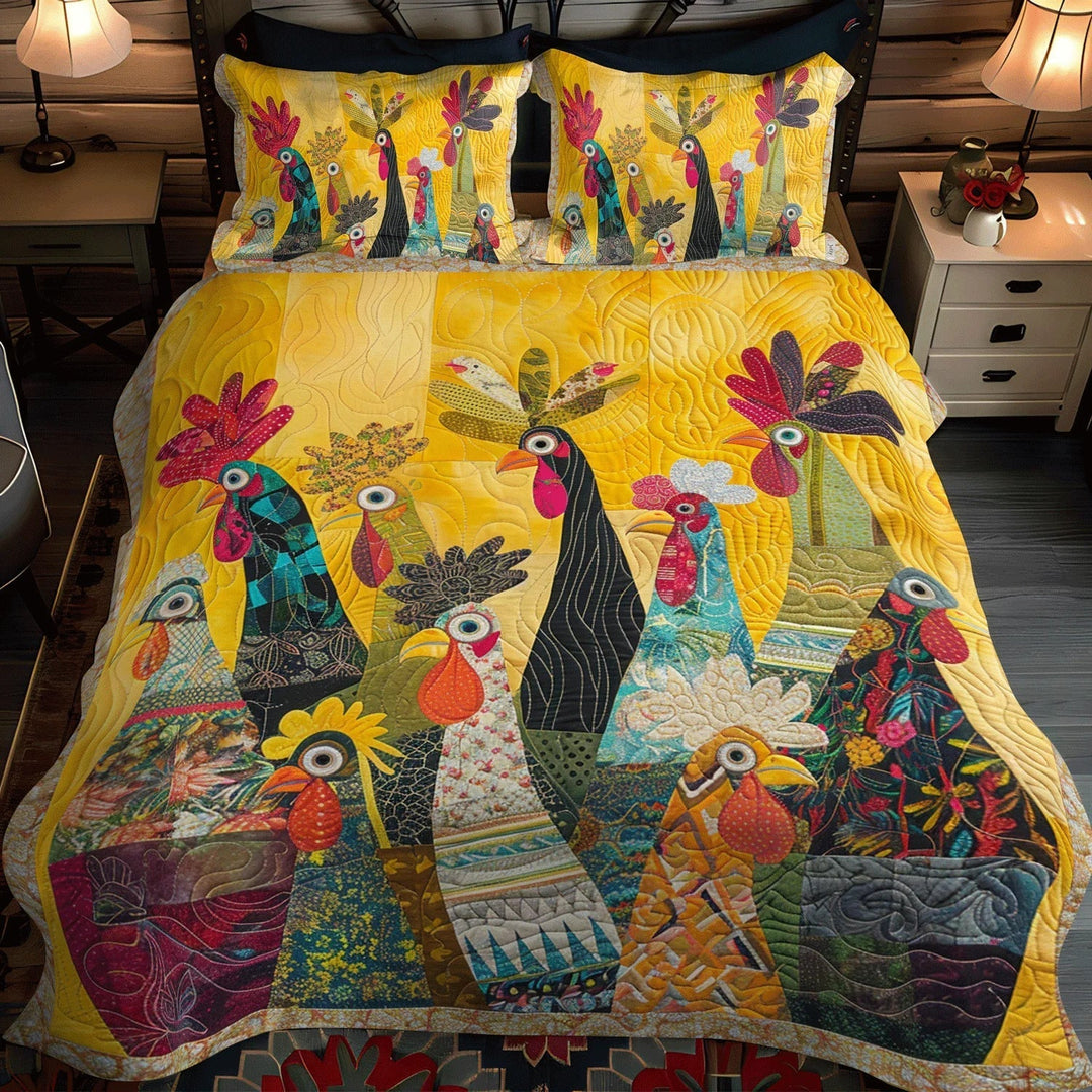 Juego de cama de 3 piezas con acolchado - Morning Roaster