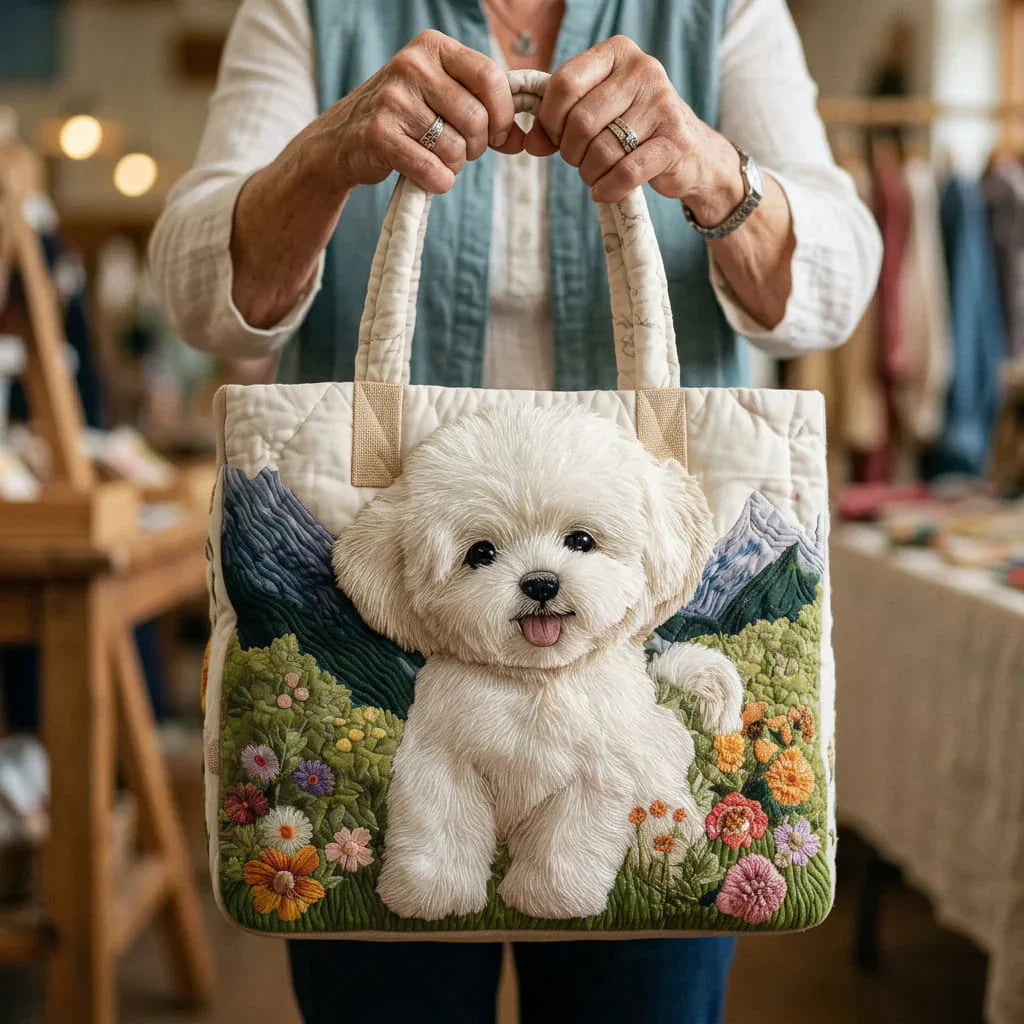 Bolso Tote Artesanal Acolchado - Cian Encantado