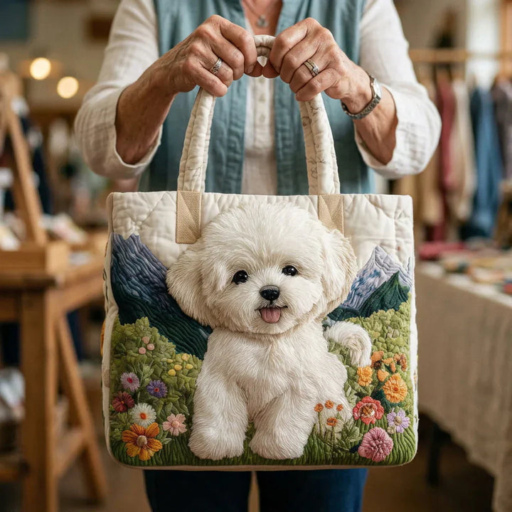 Bolso Tote Artesanal Acolchado - Cian Encantado