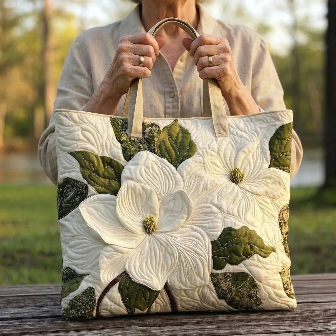 Saco Artesanal Matelassé - Lirio Blanco Elegante