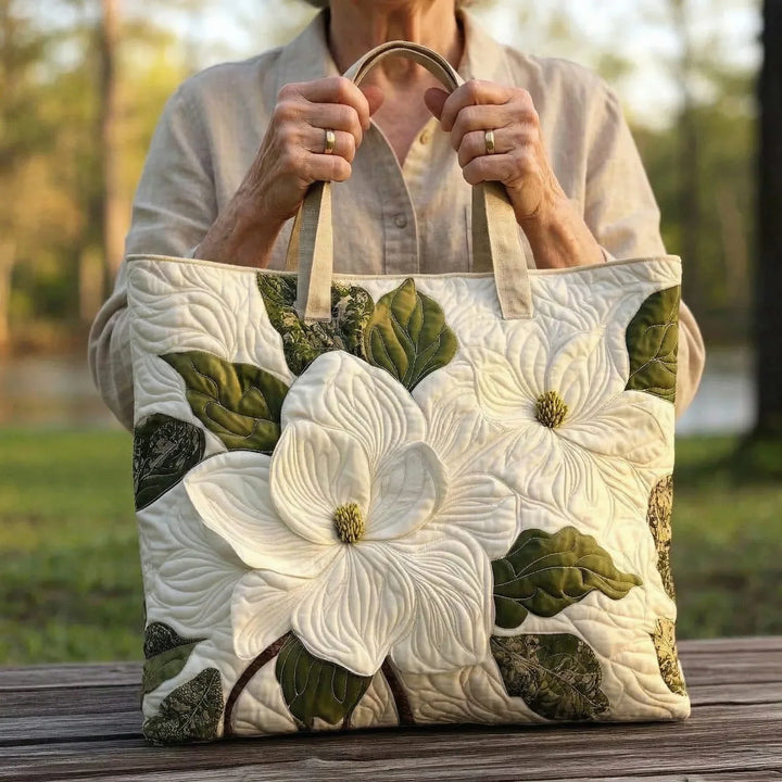 Saco Artesanal Matelassé - Lirio Blanco Elegante