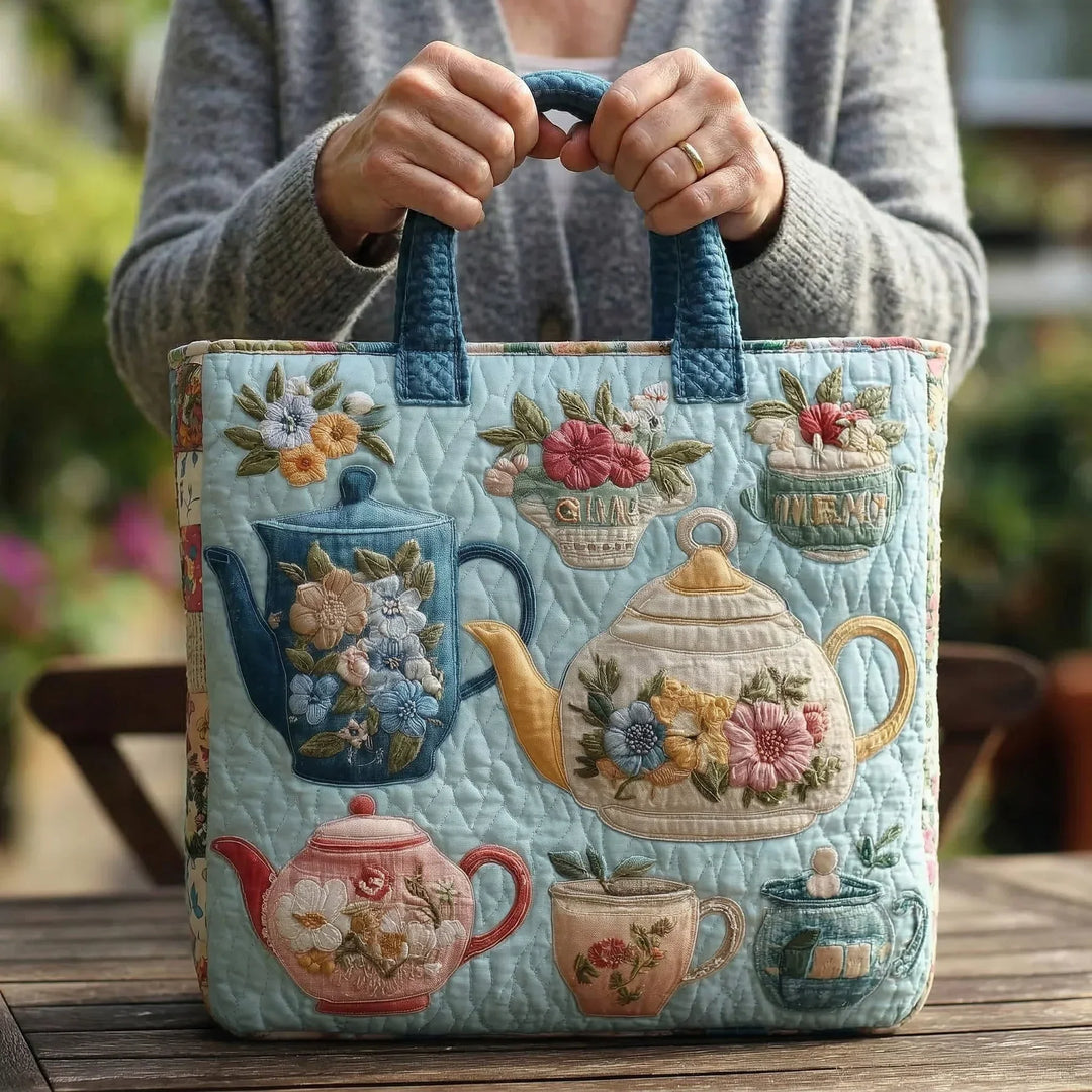 Bolso de acolchado con patrón floral