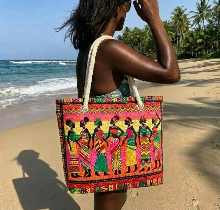 Bolsas de playa hechas a mano por las reinas de Melanina